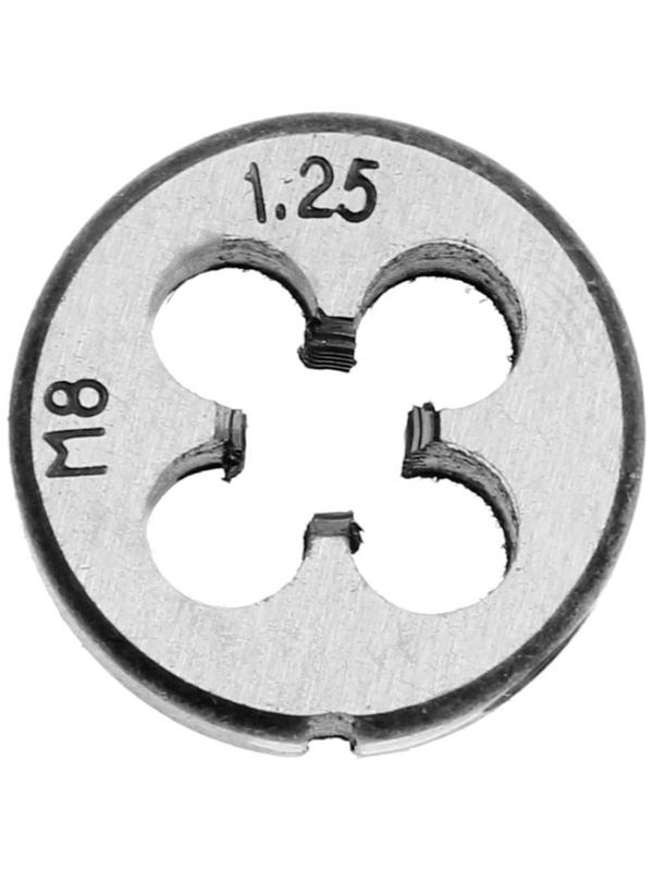 Плашка метрическая ТУНДРА, М8 х 1.25 мм