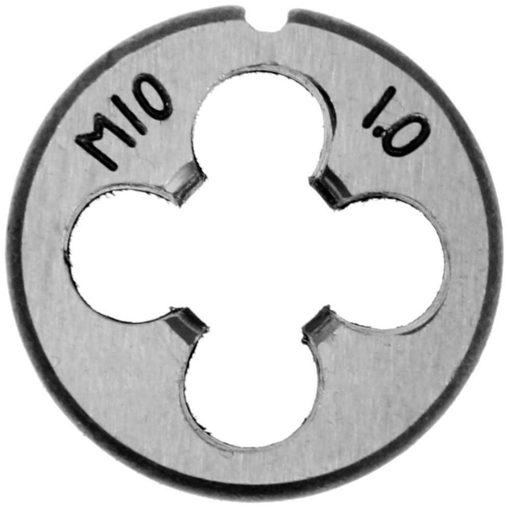 Плашка метрическая ТУНДРА, М10 х 1 мм