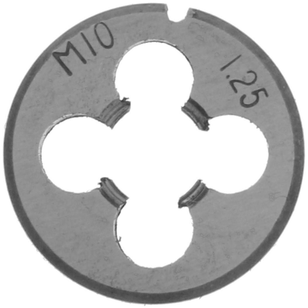 Плашка метрическая ТУНДРА, М10 х 1.25 мм