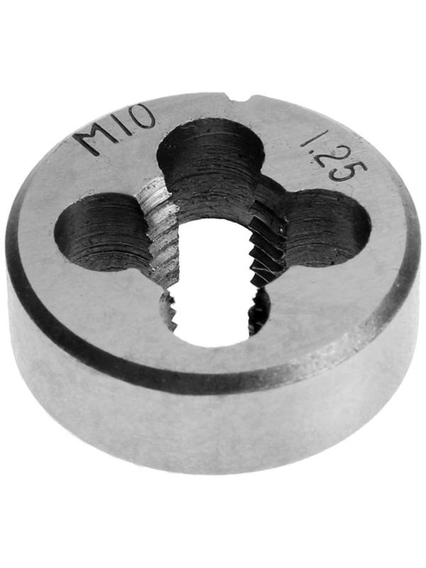 Плашка метрическая ТУНДРА, М10 х 1.25 мм