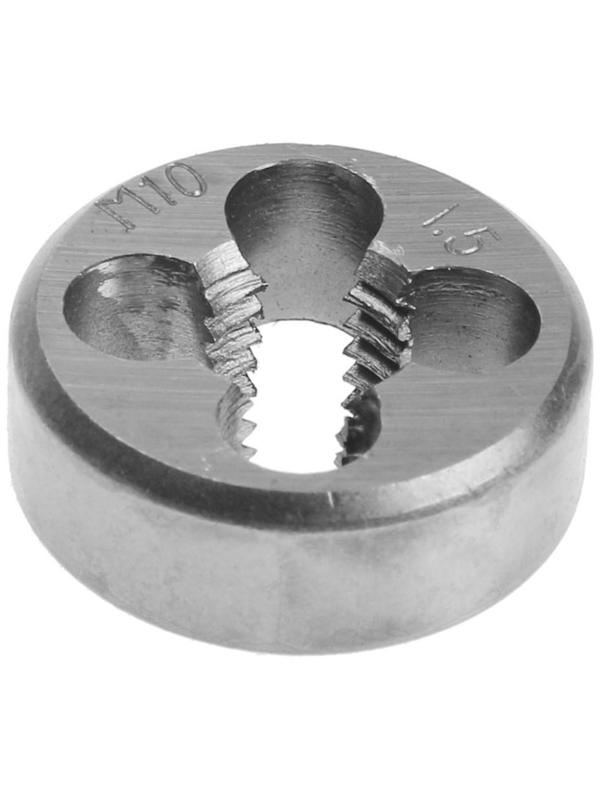 Плашка метрическая ТУНДРА, М10 х 1.5 мм