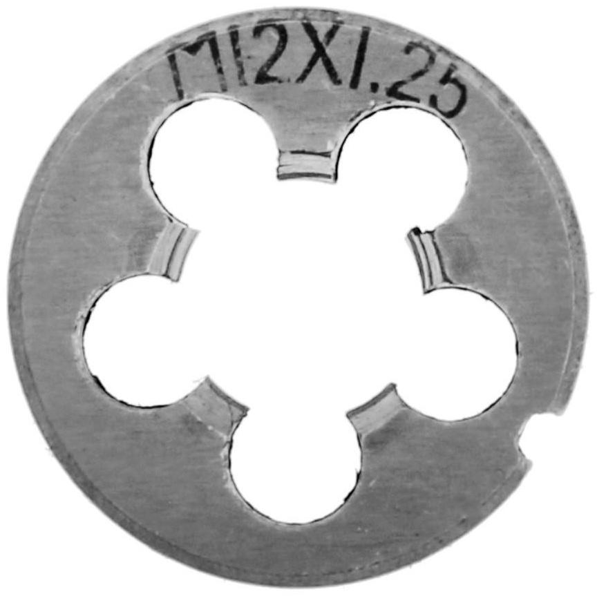 Плашка метрическая ТУНДРА, М12 х 1.25 мм