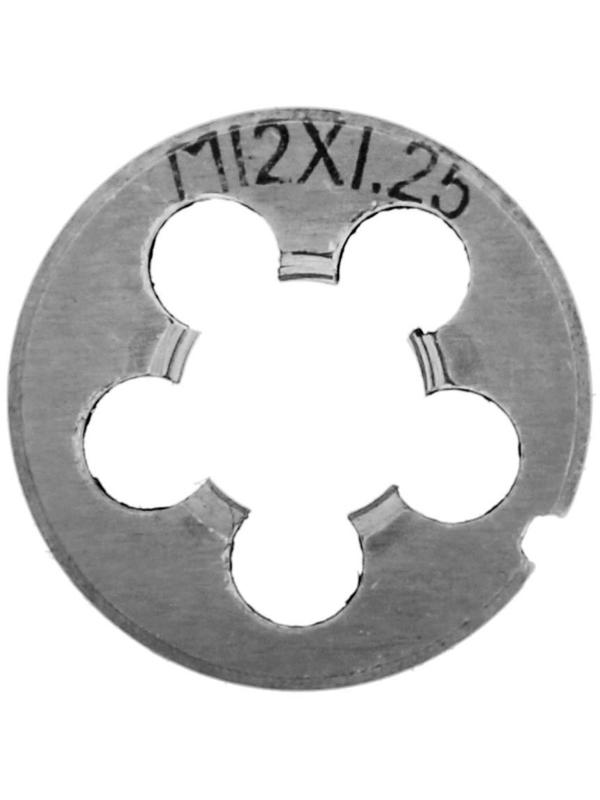 Плашка метрическая ТУНДРА, М12 х 1.25 мм