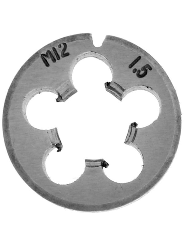 Плашка метрическая ТУНДРА, М12 х 1.5 мм