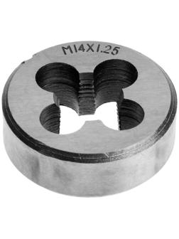 Плашка метрическая ТУНДРА, М14 х 1.25 мм