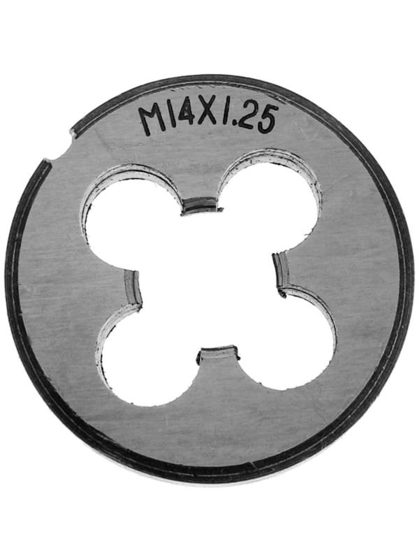 Плашка метрическая ТУНДРА, М14 х 1.25 мм