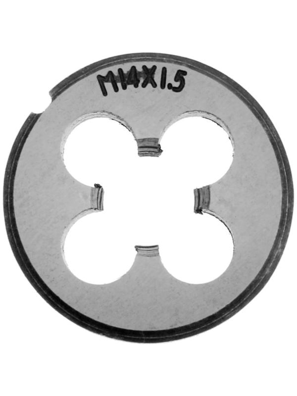 Плашка метрическая ТУНДРА, М14 х 1.5 мм