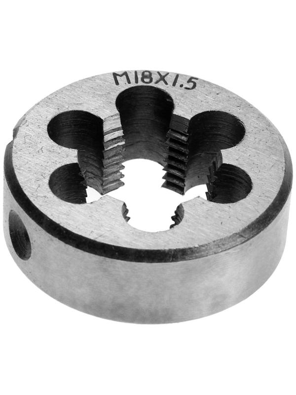 Плашка метрическая ТУНДРА, М18 х 1.5 мм
