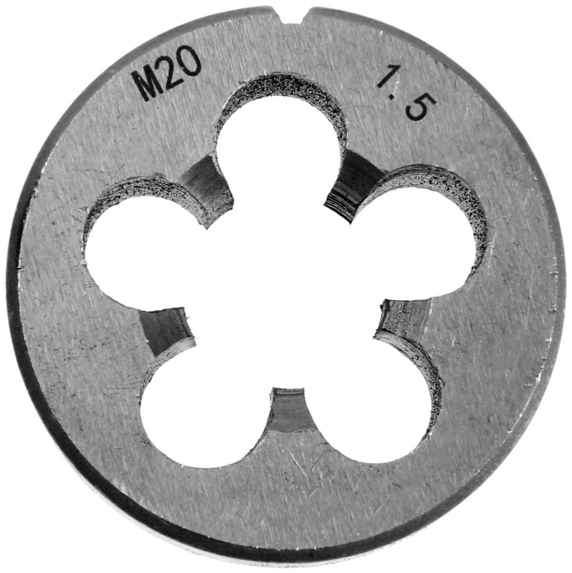 Плашка метрическая ТУНДРА, М20 х 1.5 мм