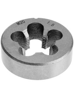 Плашка метрическая ТУНДРА, М20 х 1.5 мм