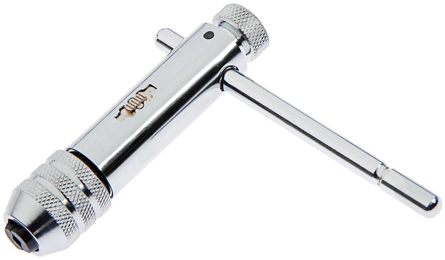 Вороток-трещотка для метчиков ТУНДРА, Т-образный, хромированный, М5 - М12