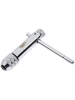 Вороток-трещотка для метчиков ТУНДРА, Т-образный, хромированный, М5 - М12