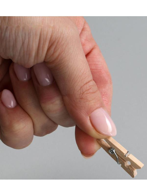 Прищепки деревянные Доляна, 2,5 см, 24 шт