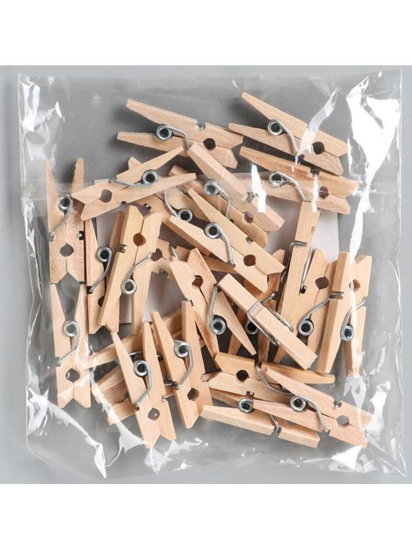 Прищепки деревянные Доляна, 2,5 см, 24 шт