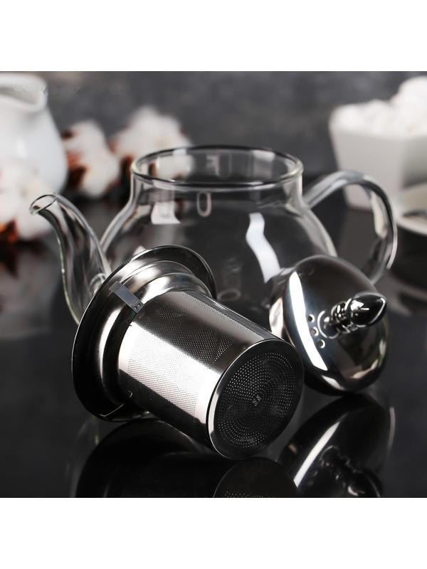 Чайник стеклянный заварочный с металлическим ситом «Жак», 700 мл