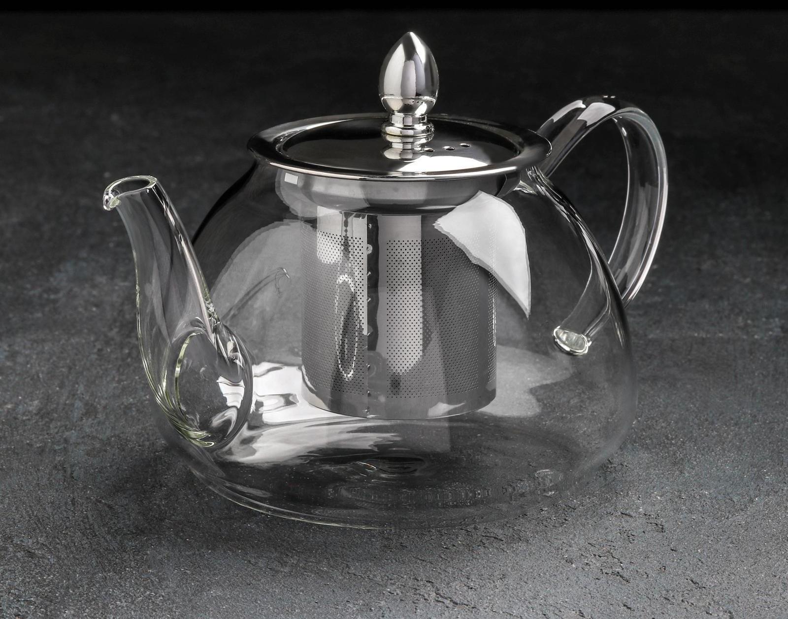 Чайник стеклянный заварочный с металлическим ситом «Жак», 900 мл