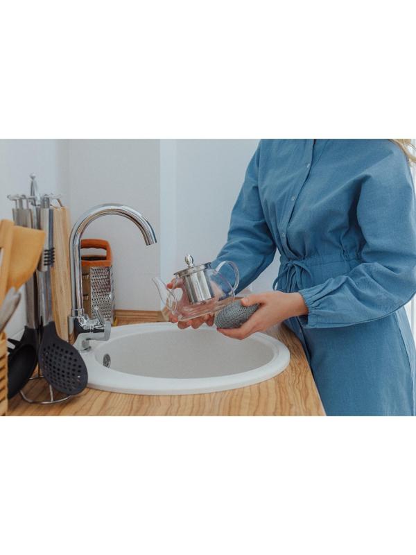 Чайник стеклянный заварочный с металлическим ситом «Жак», 900 мл