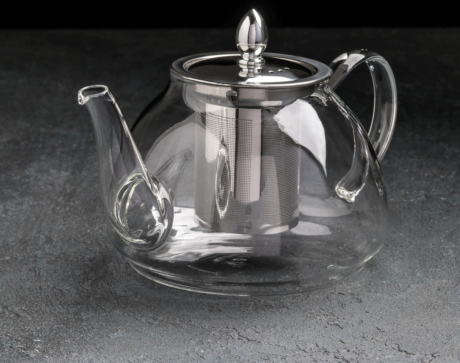 Чайник стеклянный заварочный с металлическим ситом «Жак», 1,3 л