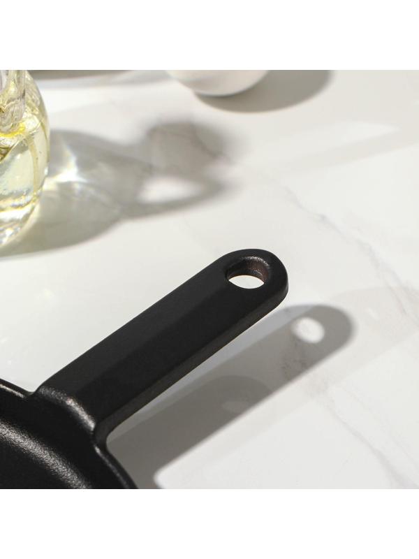 Сковорода блинная чугунная «Круг», d=20 см, чугунная ручка