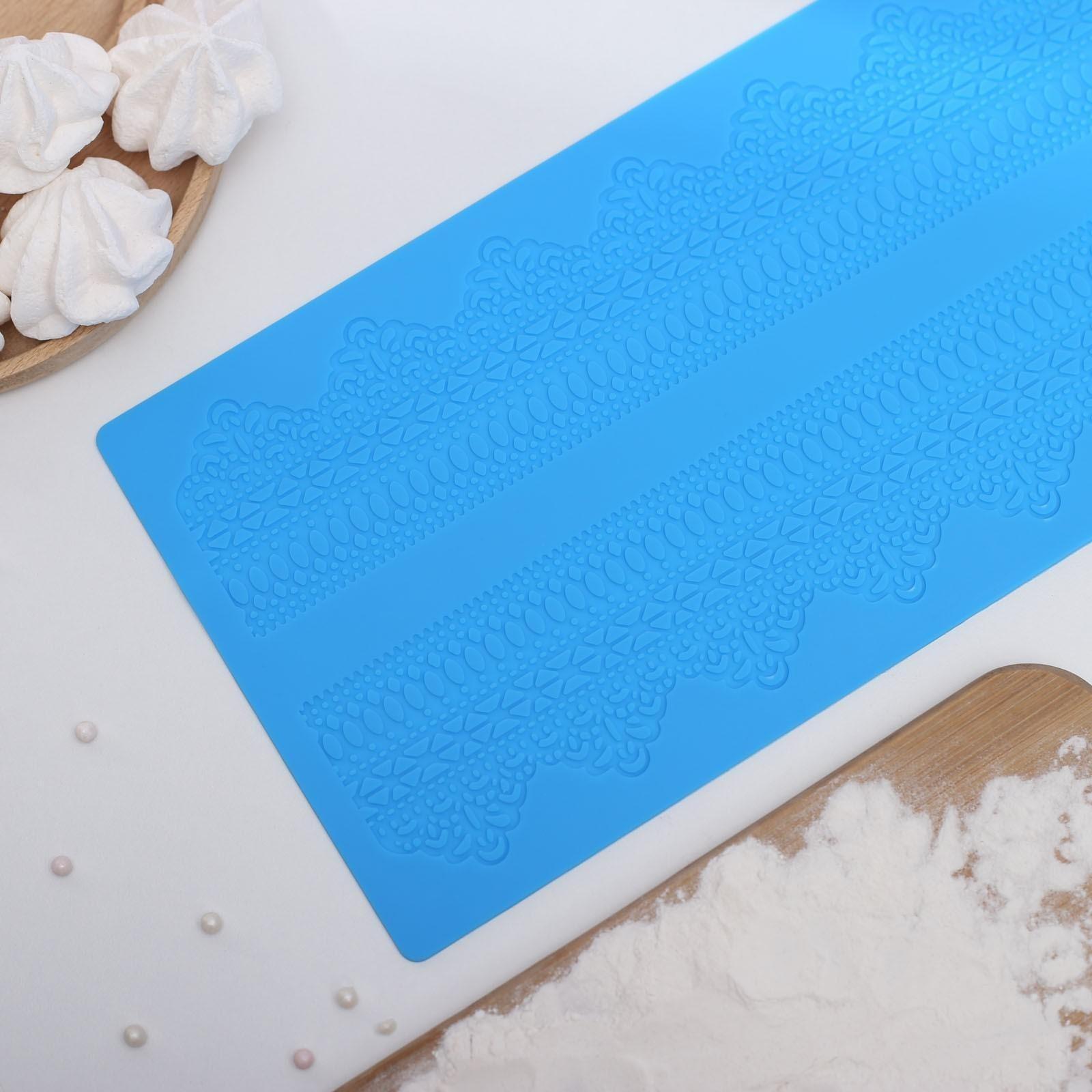 Силиконовый коврик для айсинга Доляна «Кружево», 38,7×16,5 см, цвет МИКС