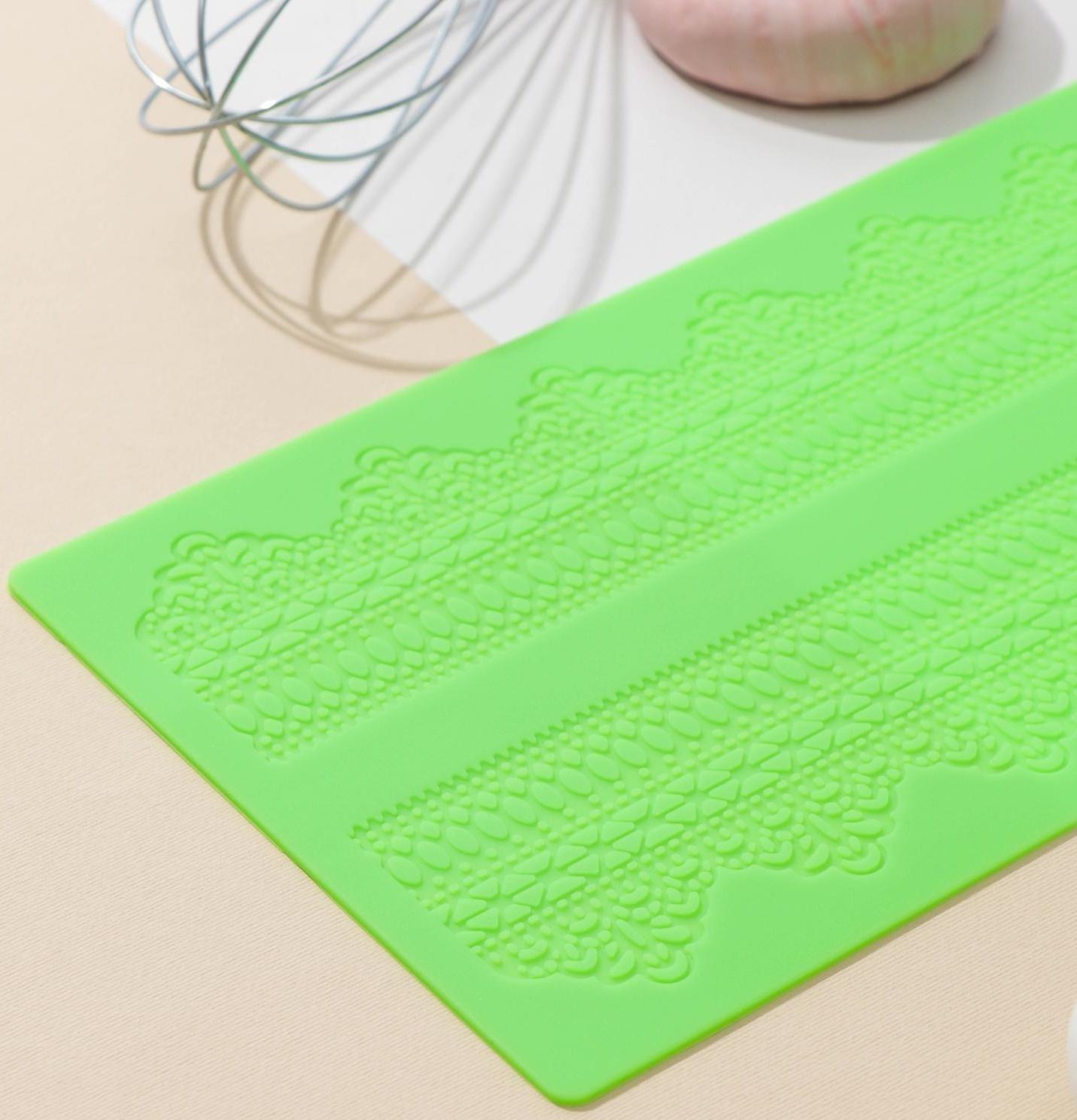 Силиконовый коврик для айсинга Доляна «Кружево», 38,7×16,5 см, цвет МИКС