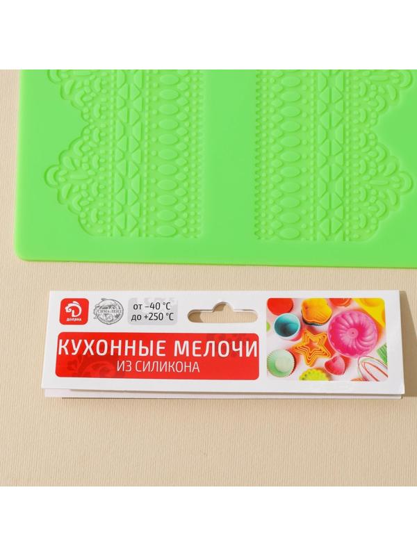 Силиконовый коврик для айсинга Доляна «Кружево», 38,7×16,5 см, цвет МИКС
