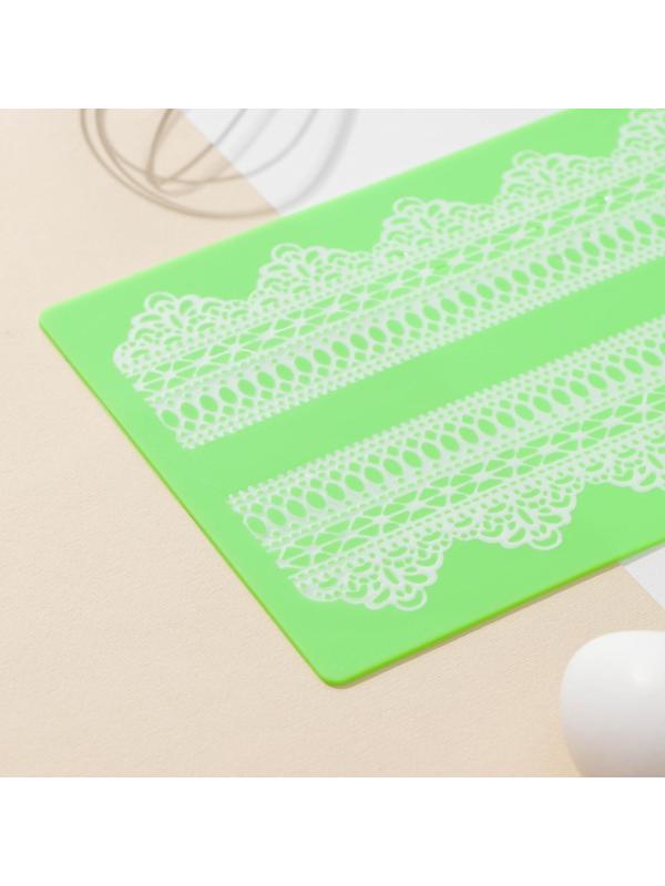 Силиконовый коврик для айсинга Доляна «Кружево», 38,7×16,5 см, цвет МИКС