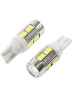 Автолампа светодиодная Cartage, T10 W5W, 12 В, 10 SMD-5630, набор 2 шт