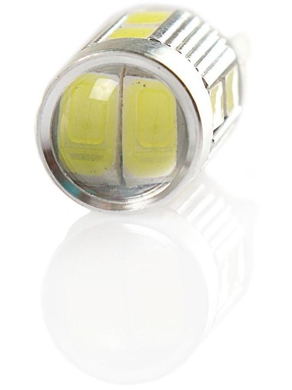 Автолампа светодиодная Cartage, T10 W5W, 12 В, 10 SMD-5630, набор 2 шт