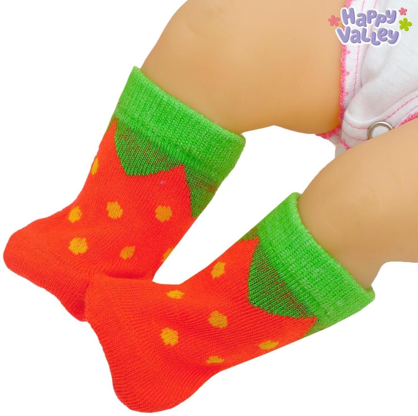 Одежда для пупса «Клубничка»: повязка и носочки