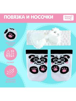 Одежда для пупса «Панда»: повязка и носочки