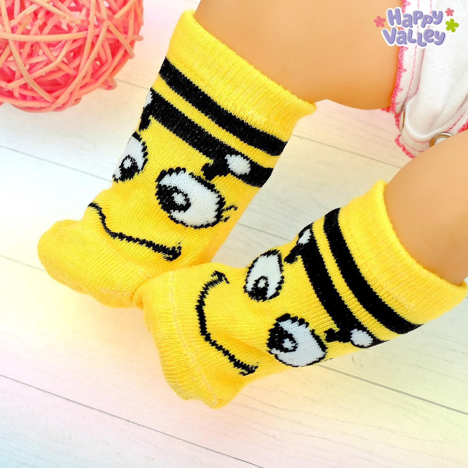 Одежда для пупса «Пчёлка»: повязка и носочки