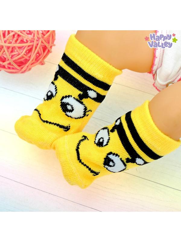 Одежда для пупса «Пчёлка»: повязка и носочки