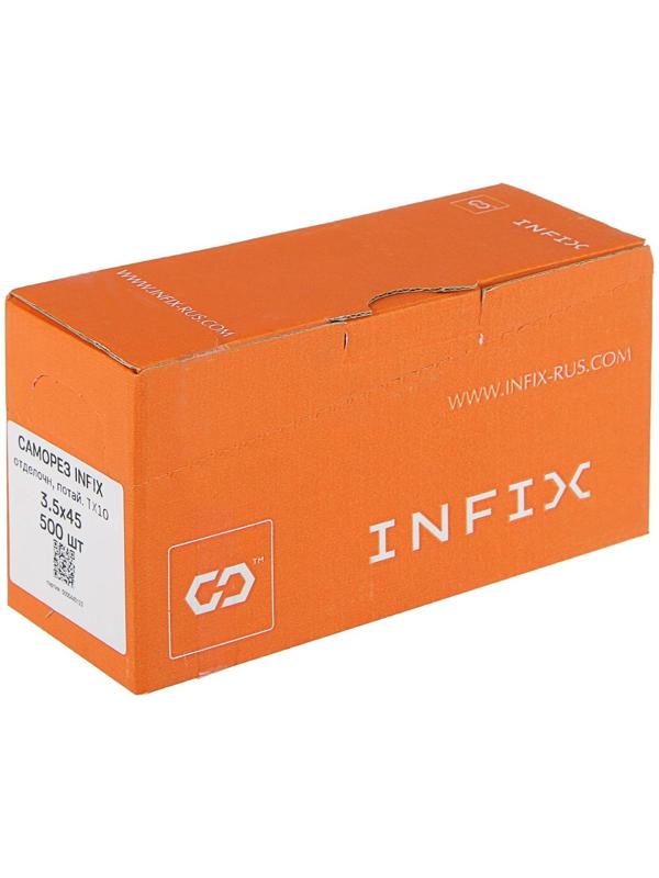 Саморез отделочный INFIX, 3.5х45 мм, потай, Torx10, жёлтый цинк