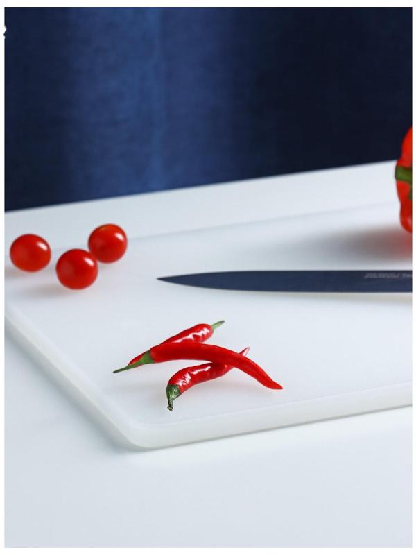 Доска профессиональная разделочная, 40×30 см, толщина 1,2 см, цвет белый