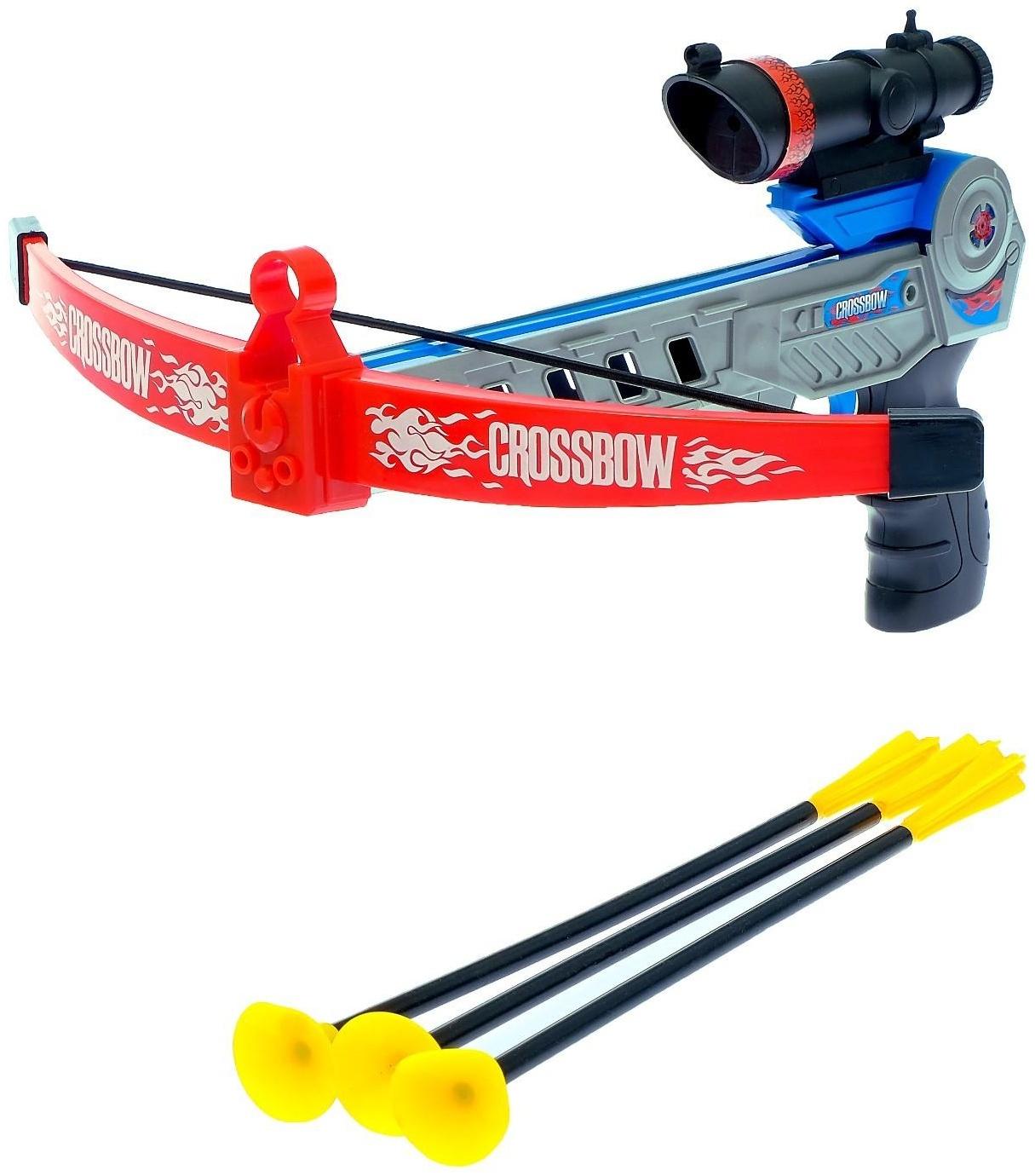 Арбалет «Спорт», стреляет присосками, с лазерным прицелом, работает от батареек