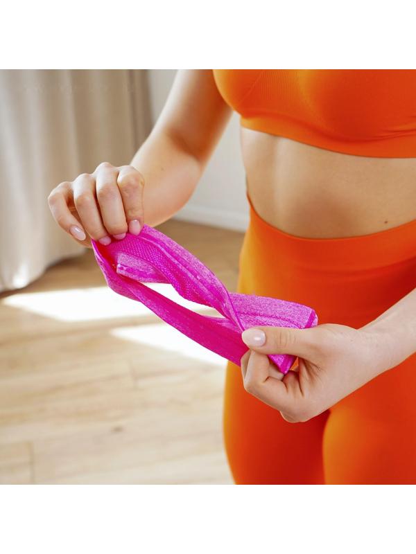 Повязка на голову, цвет розовый