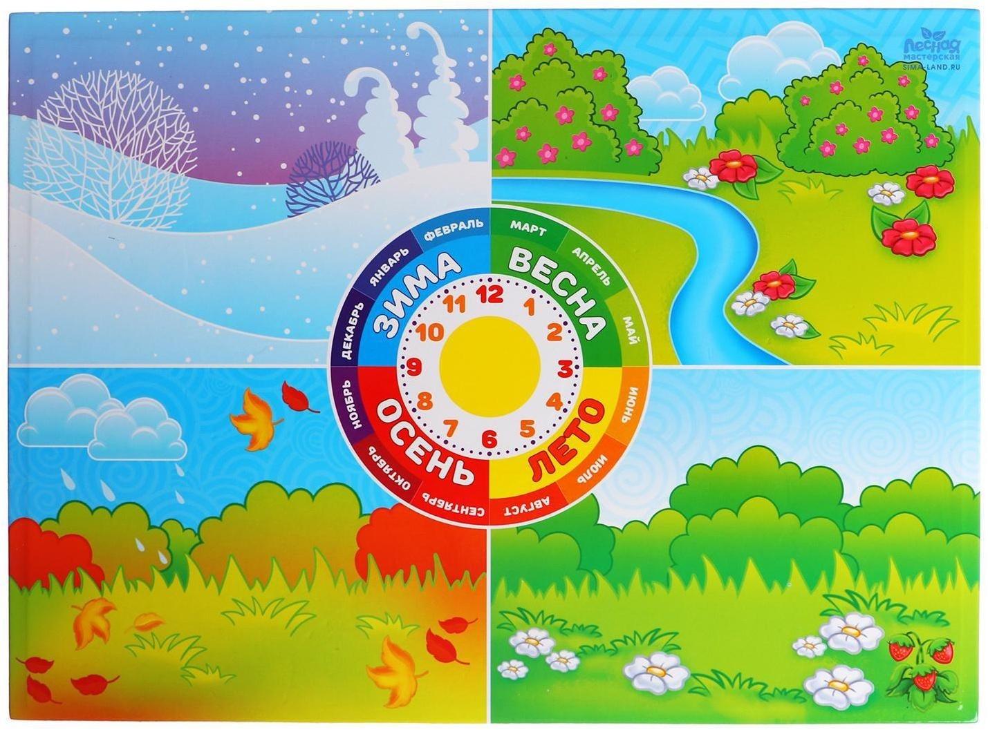 Магнитный конструктор-планшет «Времена года»