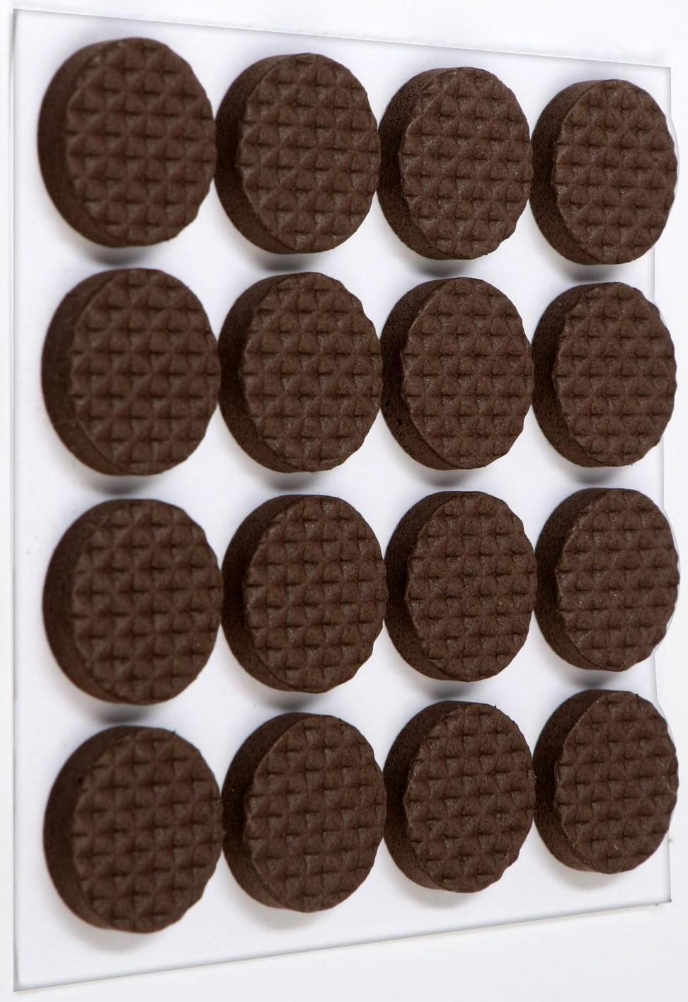 Накладка мебельная круглая ТУНДРА, d=18 мм, 32 шт., полимерная, цвет коричневый