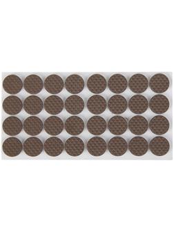 Накладка мебельная круглая ТУНДРА, d=18 мм, 32 шт., полимерная, цвет коричневый