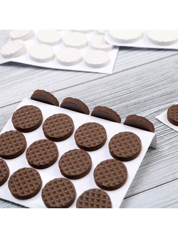 Накладка мебельная круглая ТУНДРА, d=18 мм, 32 шт., полимерная, цвет коричневый