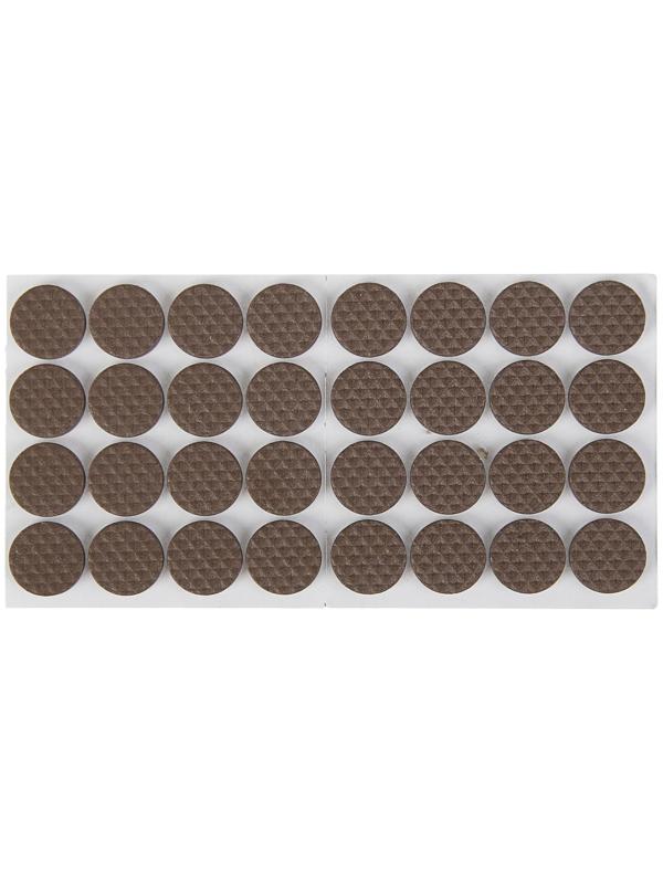 Накладка мебельная круглая ТУНДРА, d=18 мм, 32 шт., полимерная, цвет коричневый