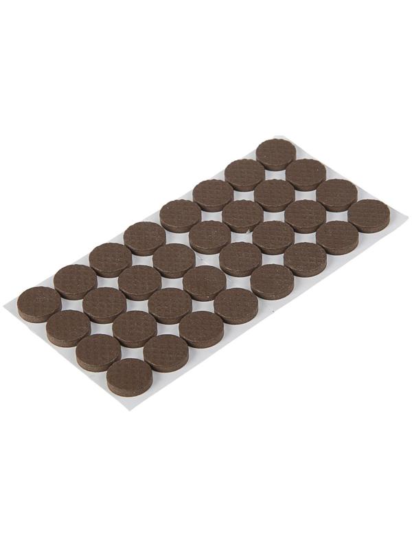 Накладка мебельная круглая ТУНДРА, d=18 мм, 32 шт., полимерная, цвет коричневый