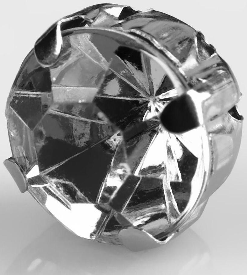 Стразы пришивные «Круг», в оправе, d = 10 мм, 20 шт, цвет белый