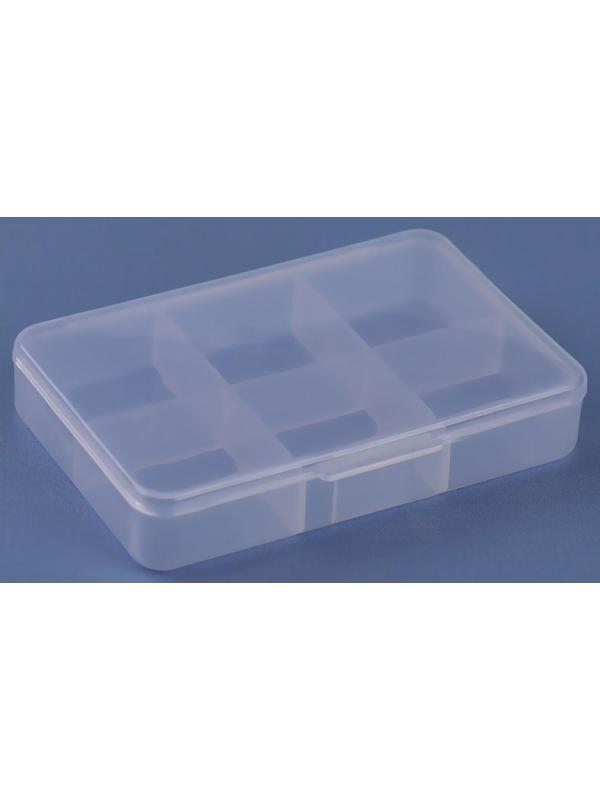 Таблетница, 6 секций, цвет белый