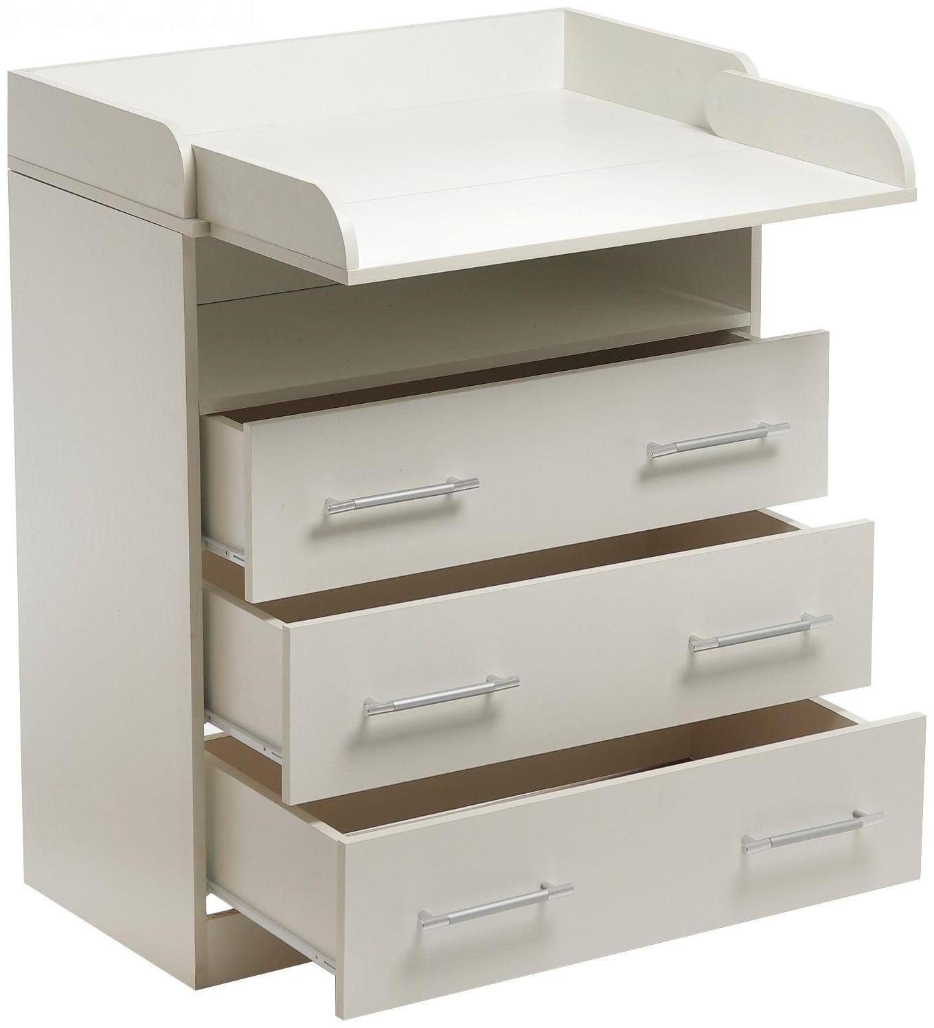 Комод КП-3   3 ящ. 1000х800х440(730), Белый