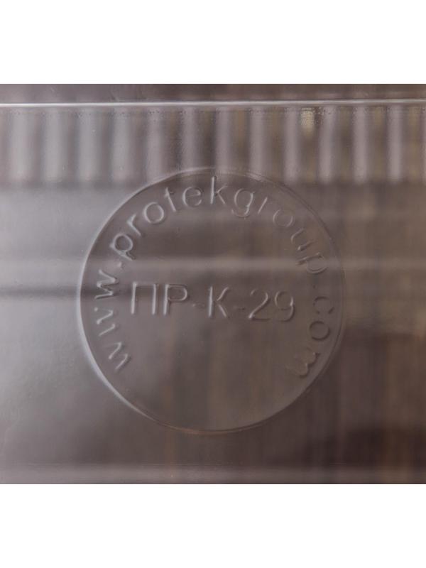 Контейнер одноразовый с неразъёмной крышкой ИП-29, 500 мл, 24,8×15,2×9,2 см, цвет прозрачный