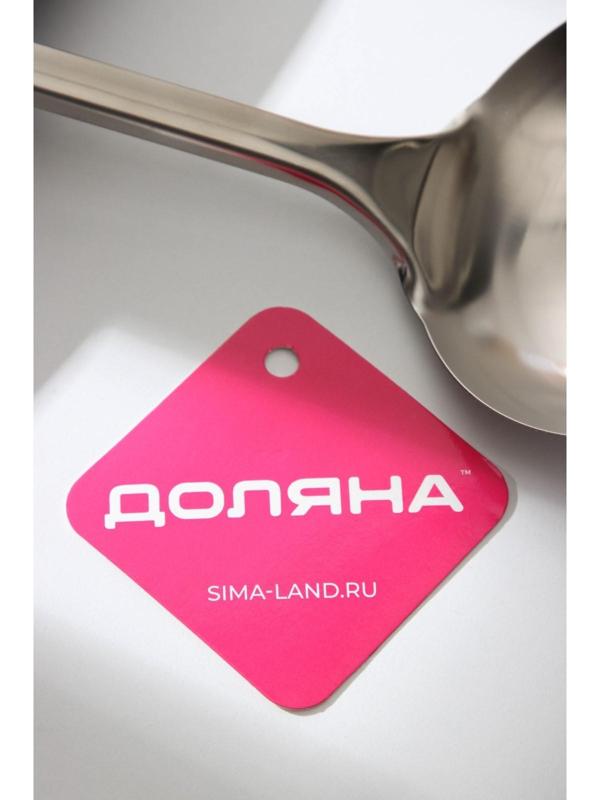 Половник из нержавеющей стали Доляна «Помощник», 140 мл, 32 см, цвет серебряный