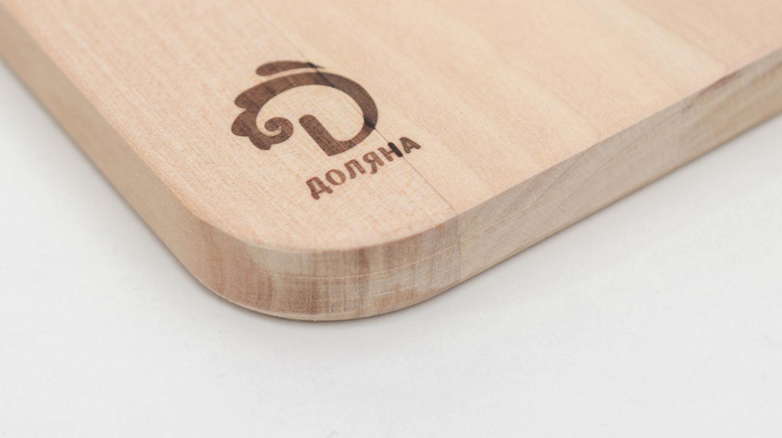 Доска разделочная Доляна «Изгиб», 30×20×2 см, берёза