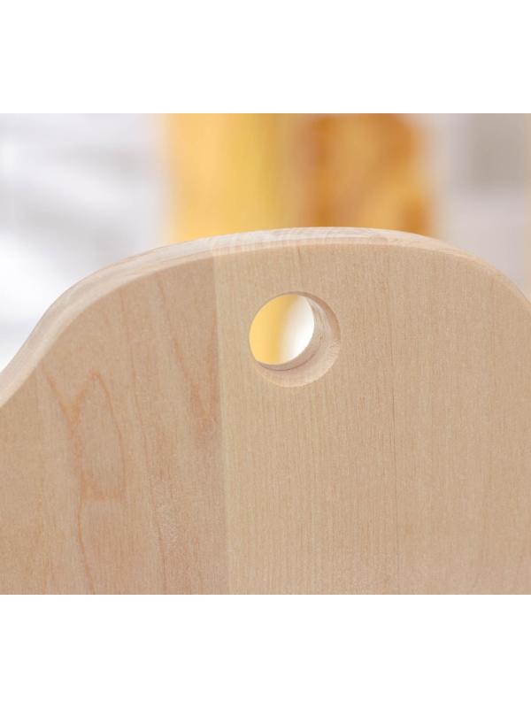 Доска разделочная Доляна «Изгиб», 30×20×2 см, берёза